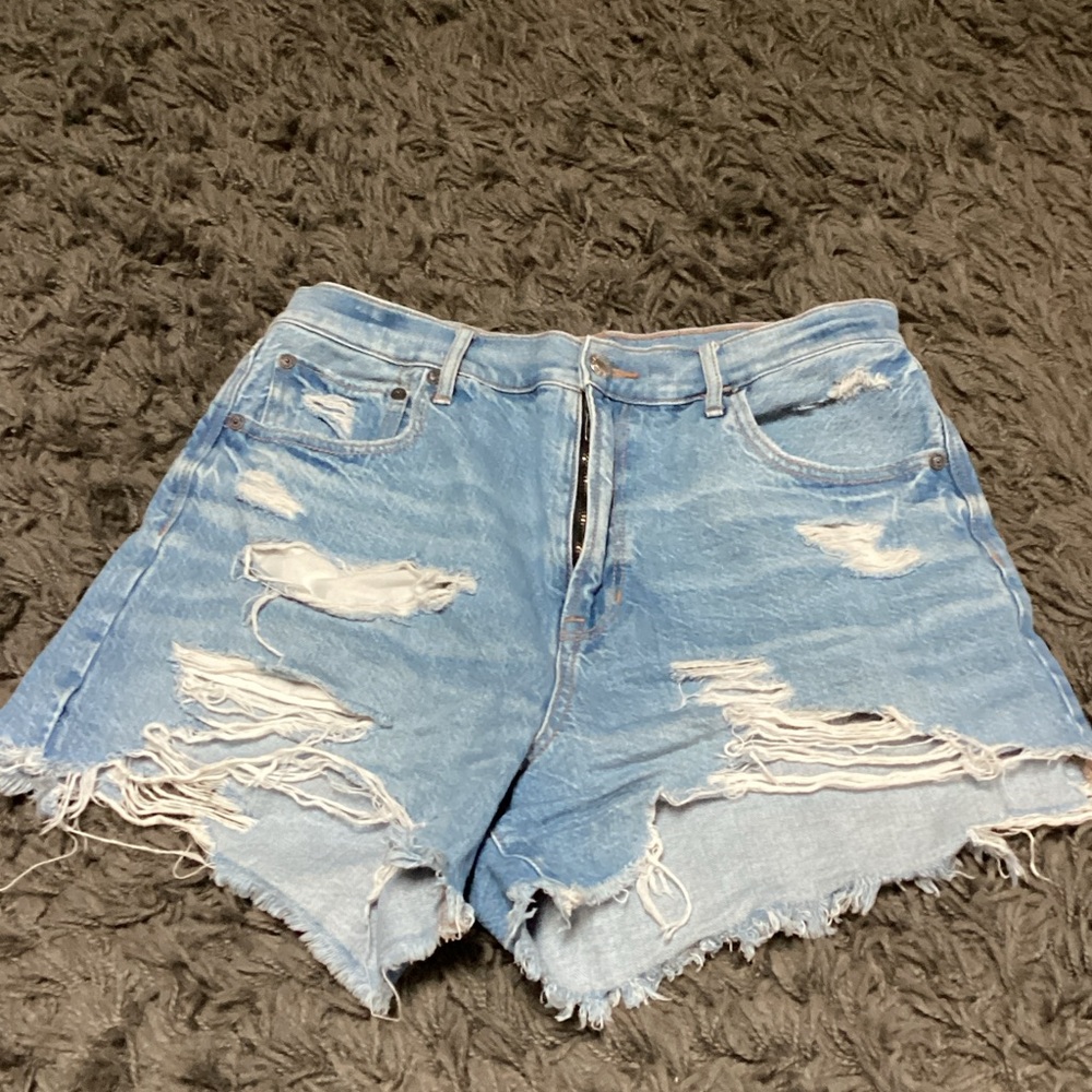 American Eagle Outfitters Ripped Blue Jean Shorts